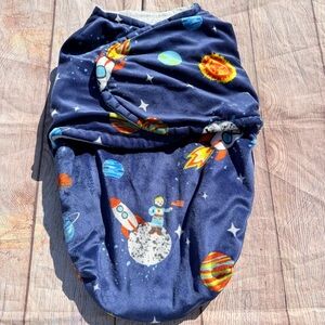 Blankets & Beyond 0/3 Months Space-Themed Baby Swaddle Blanket